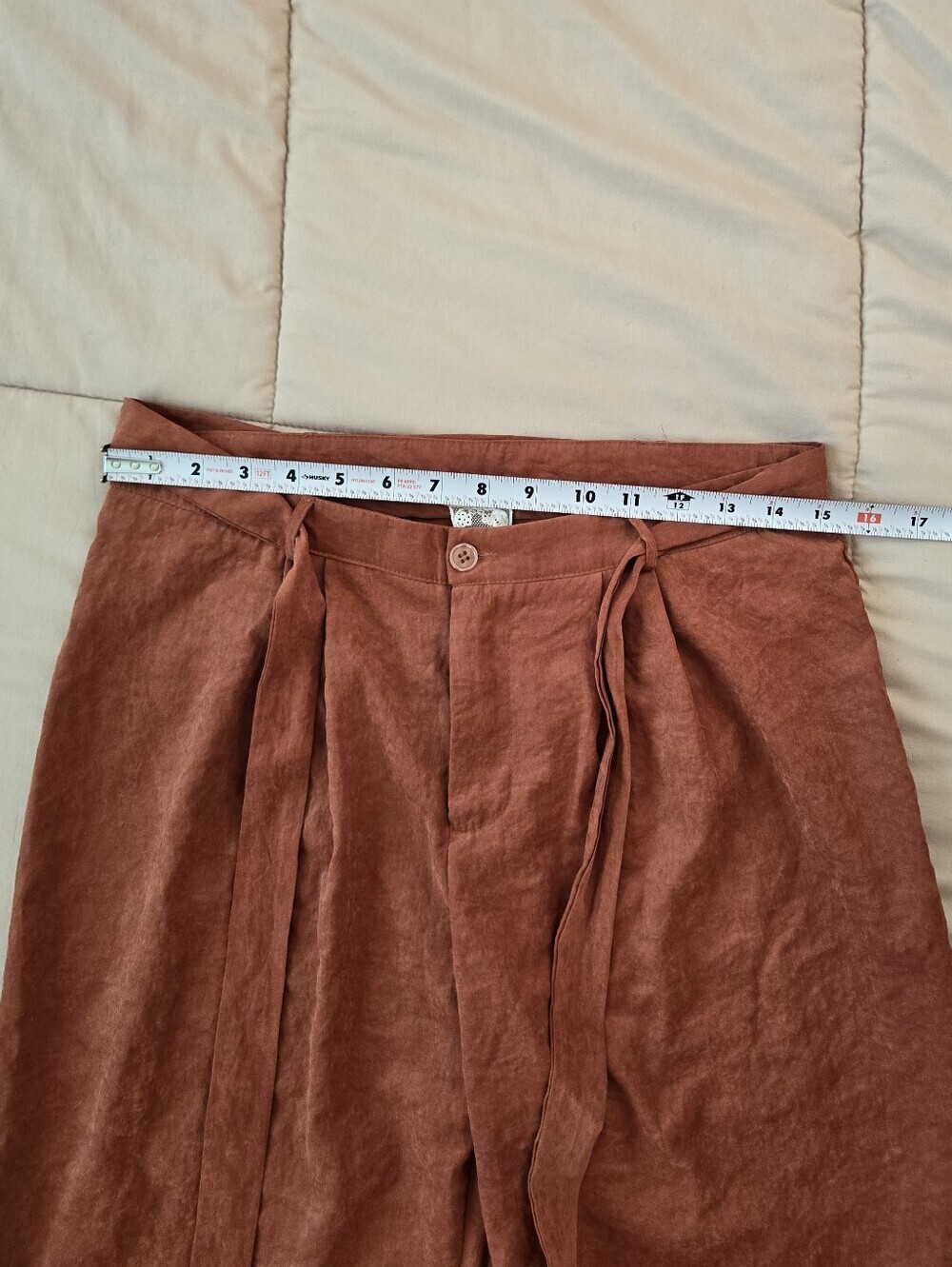 Sadie & Sage Rust / Terracotta Pants With Belt M - Picture 7 of 8